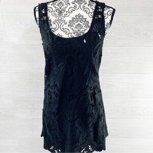 Elegant Black Lace Mini Dress